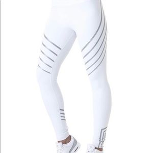 White Holographic Inserts Leggings Sport Yoga XL